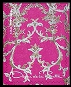 Stamp, Oscar de la Renta - pink design, United States of America,  , Clothing, Famous People, Fashion
