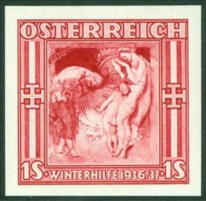 Stamp, Heating fuel for the poor, Austria,  