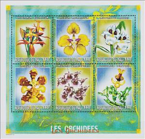 Mini Sheet, Orchids, Mali,  , Flowers, Orchids, Plants (Flora)