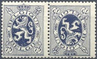 Se-tenant, Heraldic Lion, Belgium,  , Coats of Arms, Heraldic Animals, Лев