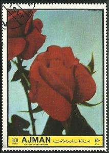 Stamp, Fragrant cloud, Ajman,  , Flowers, Roses