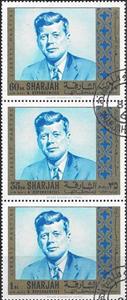 Se-tenant, J.F. Kennedy, Sharjah,  , Heads of State, Politicians