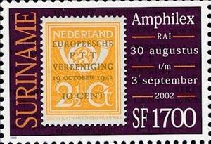 Stamp, Details of Netherland stamp MiNr 404BL, Suriname,  , Philatelic Exhibitions, Stamps