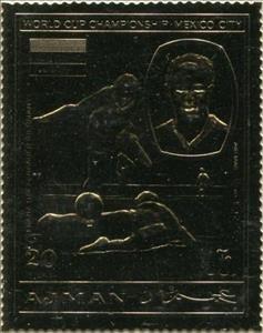 Stamp, Franz Beckenbauer, Ajman,  , Football (Soccer), Sports