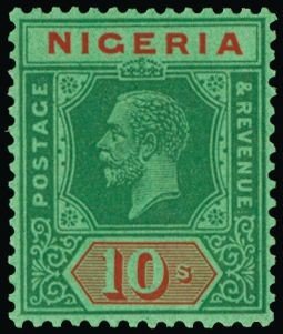Stamp, King George V - die II, Nigeria,  