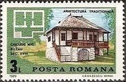 Stamp, House from Chiojdu Mic (18th cent.), Romania,  