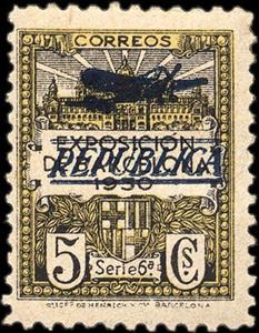 Stamp, Ayuntamiento de Barcelona. Air Mail, Spain,  
