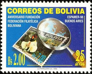 Stamp, Buenos Aires and 25th Anniversary of the Bolivian Philateli…, Bolivia,  , Philately, Stamps