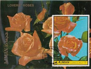Souvenir Sheet, Herbst, Ajman,  , Flowers, Roses