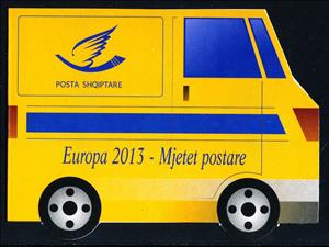 Booklet, Postal vehicles, Albania,  , Aircraft, C.E.P.T. / Europe, Cars, Globes, Postal History, Postal Traffic, Ships, Vehicles