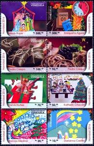 Se-tenant, Christmas 2016, Venezuela,  , Christmas