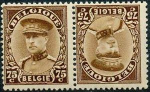Se-tenant, King Albert I, Belgium,  , Famous People, Heads of State, Kings, Men, Royalty, Uniforms