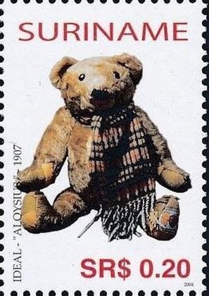 Stamp, Ideal Aloysius 1907, Suriname,  , Teddy Bears