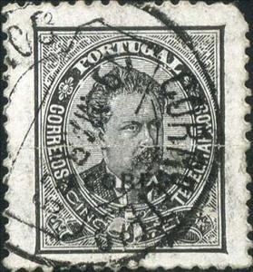 Stamp, King Luis I, Azores,  , Famous People, Heads of State, Kings, Men, Royalty
