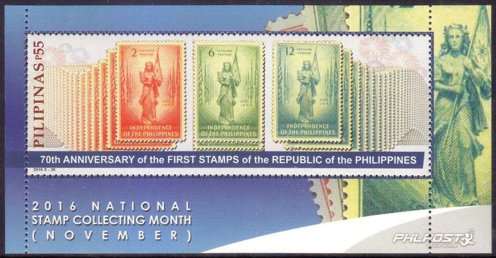 70 years stamps of the Republic of the Philippines