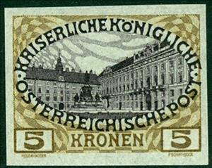Stamp, Vienna Hofburg, Austria,  , Buildings, Palaces