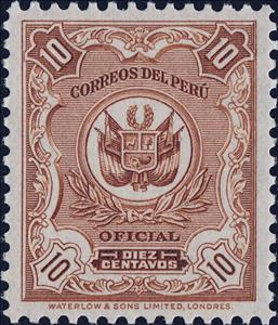 Stamp, Type of 1909-33, Peru,  , Coats of Arms