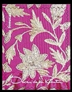 Oscar de la Renta - pink flower design