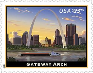 Stamp, Gateway Arch, United States of America,  , Architecture, Monuments