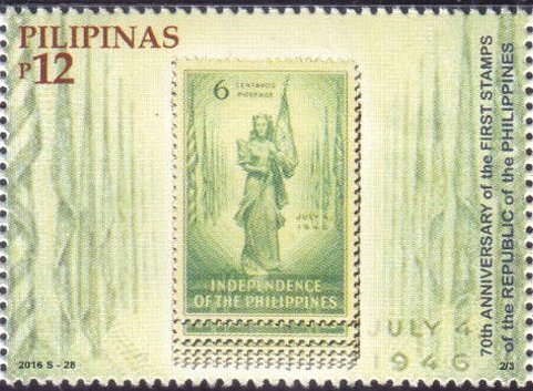 70 years stamps of the Republic of the Philippines