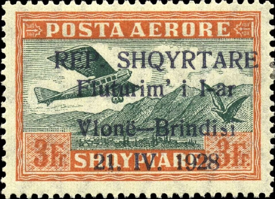 Airplane Crossing Mountains, overprinted