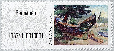 Emily Carr (1871 - 1945) - Pirogue de guerre indienne 1912