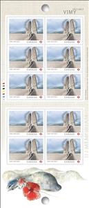 Booklet, 100th Anniversary of the Battle of Vimy, Canada,  , First World War, Historic Sites, Joint Issues, Military Forces, Monuments