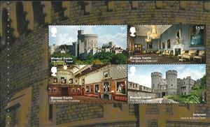 Booklet Pane, Views of Windsor Castle, United Kingdom of Great Britain & Northern Ireland,  , Architecture, Buildings, C.E.P.T. / Europe, Castles, Fortresses / Strongholds, Landscapes, Palaces