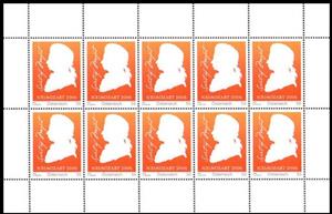 Mini Sheet, Mozart in Vienna, Austria,  , Composers, Famous People, Men, Music