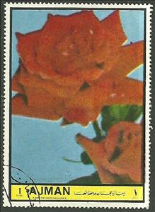 Stamp, La jolie, Ajman,  , Flowers, Roses