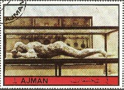 Plaster impression of a woman