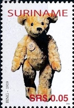 Stamp, Bing - 1919, Suriname,  , Teddy Bears