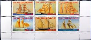 Se-tenant, Sailing Ships, Suriname,  , Sailing Ships, Ships