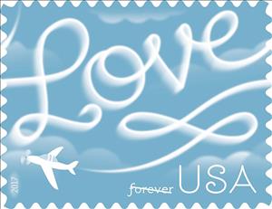 Stamp, Love Skywriting, United States of America,  , Aircraft, Love