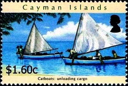 Stamp, Unloading cargo, Cayman Islands,  