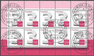 Mini Sheet, Numeral 3 - Kleinbogen, Germany, Federal Republic,  , Numbers