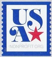 Nonprofit Org - blue border