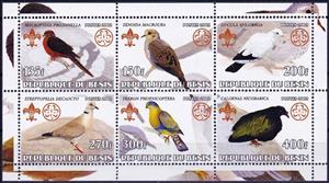 Mini Sheet, Various Pigeons, Cinderellas,  , Birds, Pigeons