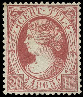 Stamp, Isabel II, Spain,  , Crowns and Coronets, Famous People, Heads of State, Queens, Royalty, Women