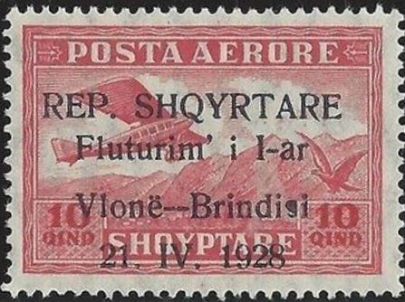 Airplane Crossing Mountains, overprinted