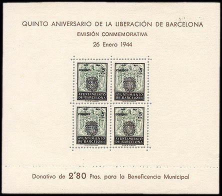 V Aniversario de la liberación de Barcelona