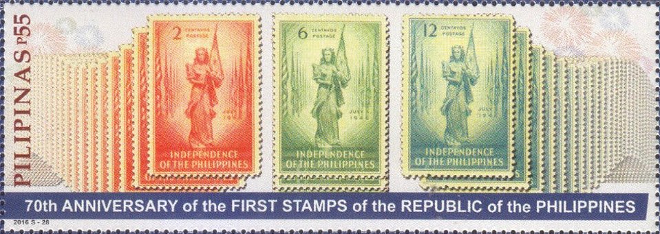 70 years stamps of the Republic of the Philippines