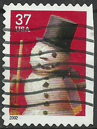 Stamp, Snowman with Top Hat, United States of America,  , Snowmen