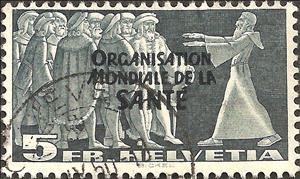 Stamp, Diet of Stans (OMS/WHO overprint), Switzerland,  