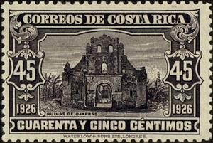 Stamp, Ruins of Ujarras, Costa Rica,  , Buildings