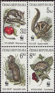 Se-tenant, Various Species Protected, Czech Republic,  , Animals (Fauna), Dormice, Mammals, Mice, Rodents