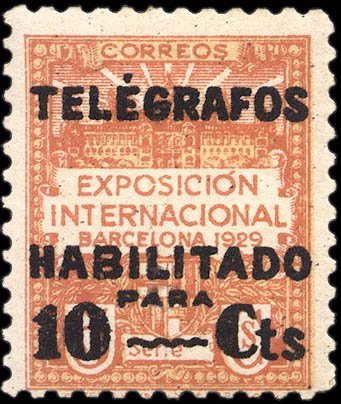 Internacional Exposition Barcelona 1929. Sello habilitado