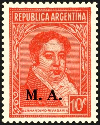 José Francisco de San Martín (1778-1850), ovpt. "M.A."
