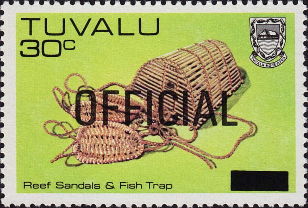 Reef sandals and fish trap - Official overprint &amp; surch…