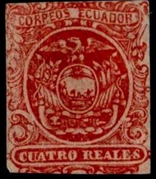 Sello Imperforado 4 Reales